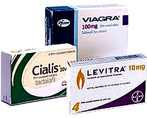 Viagra, Cialis og Levitra gjennomgang og sammenligning for erektil dysnfunction behandling